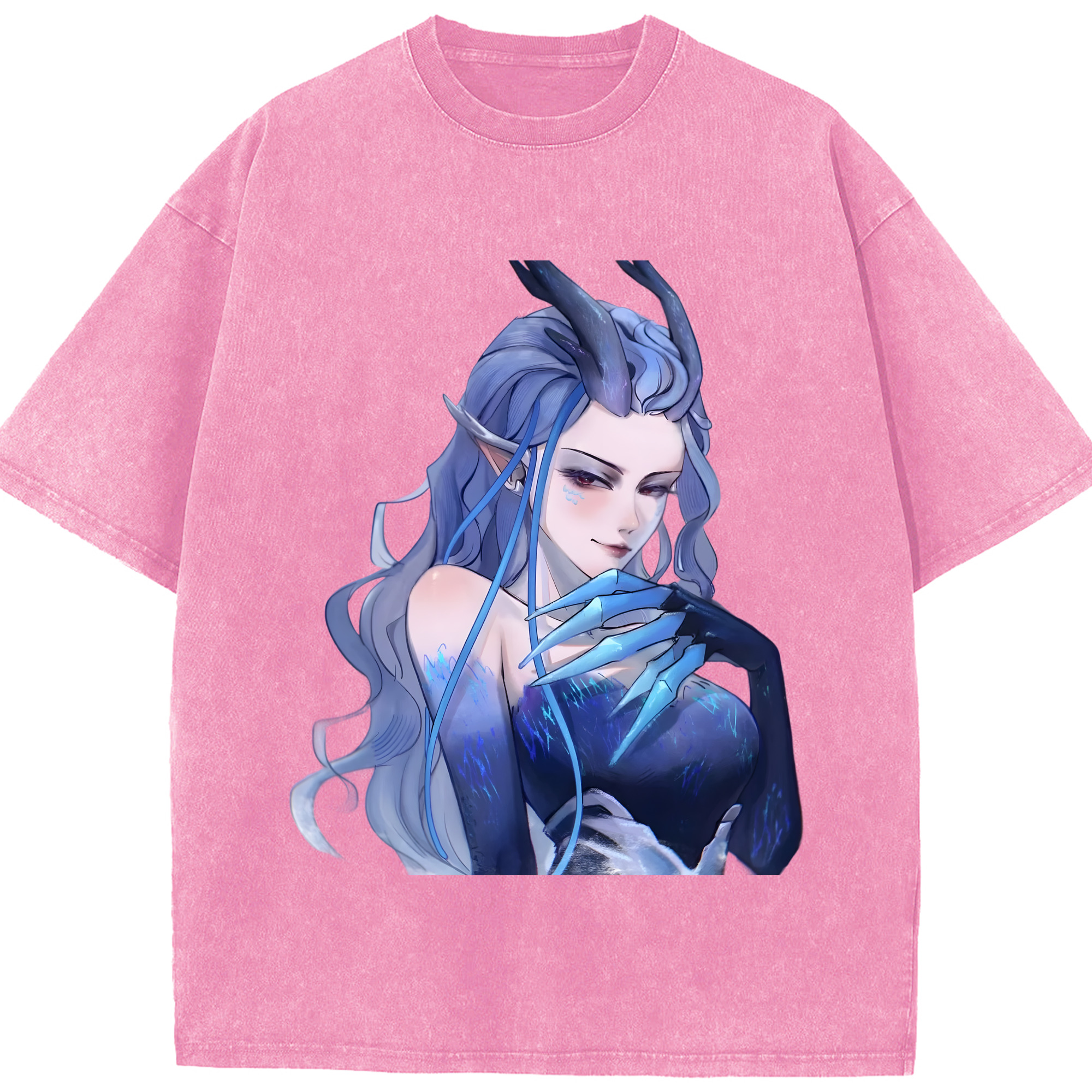 （画像用） Ne Zha 2 ナタ 魔童の大暴れ 綿100% ヴィンテージ風 半袖Tシャツ（フロントプリント）